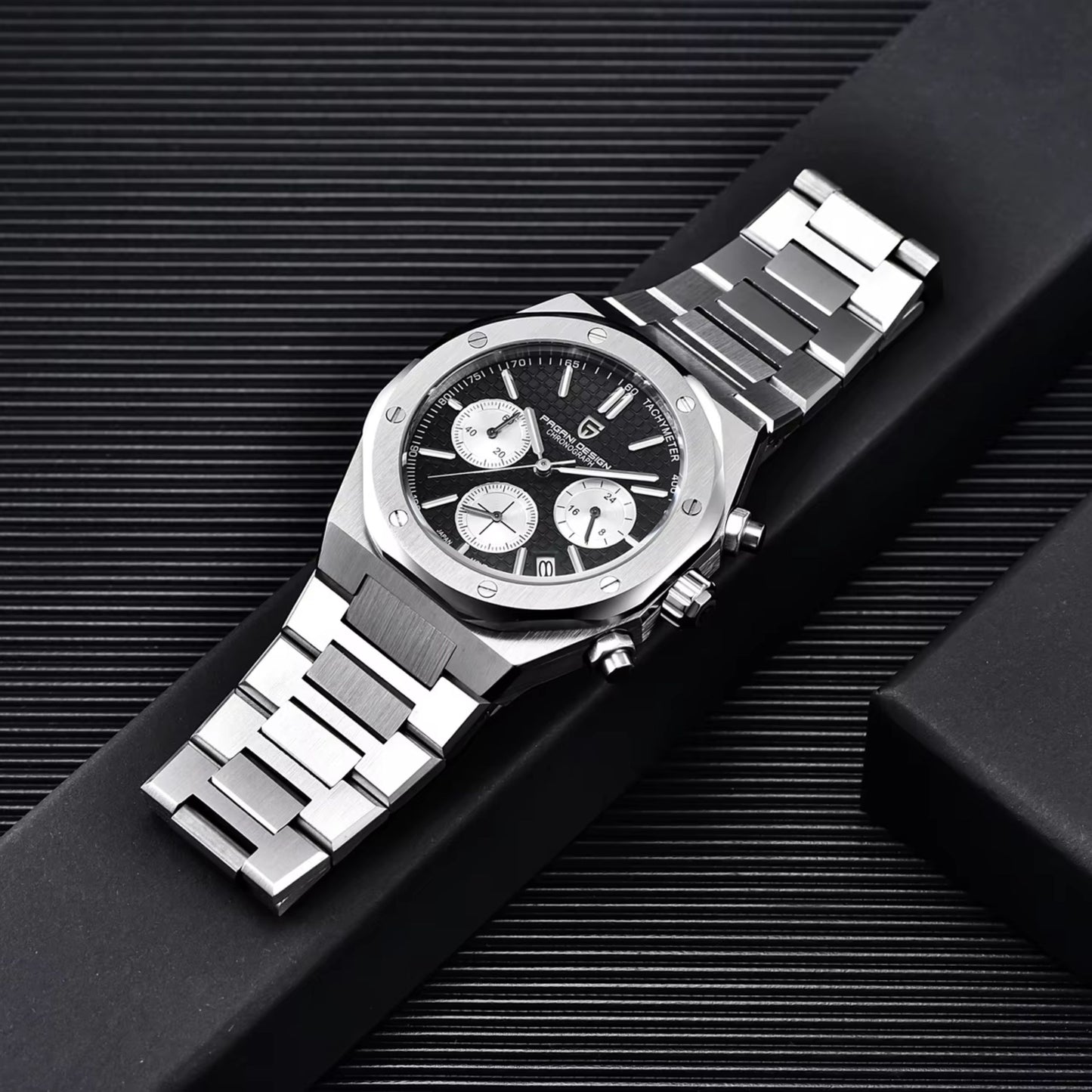 Reloj Cuarzo PAGANI DESIGN AP ROYAL OAK Cronógrafo, PD-1707 - Negro