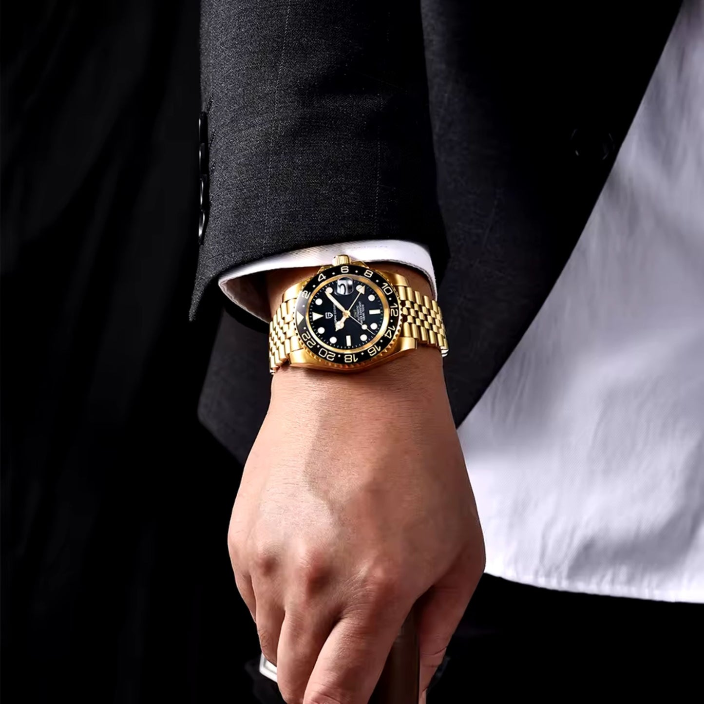 Reloj Automático PAGANI DESIGN GMT MASTER Jubilee, PD-1662 - Oro Negro