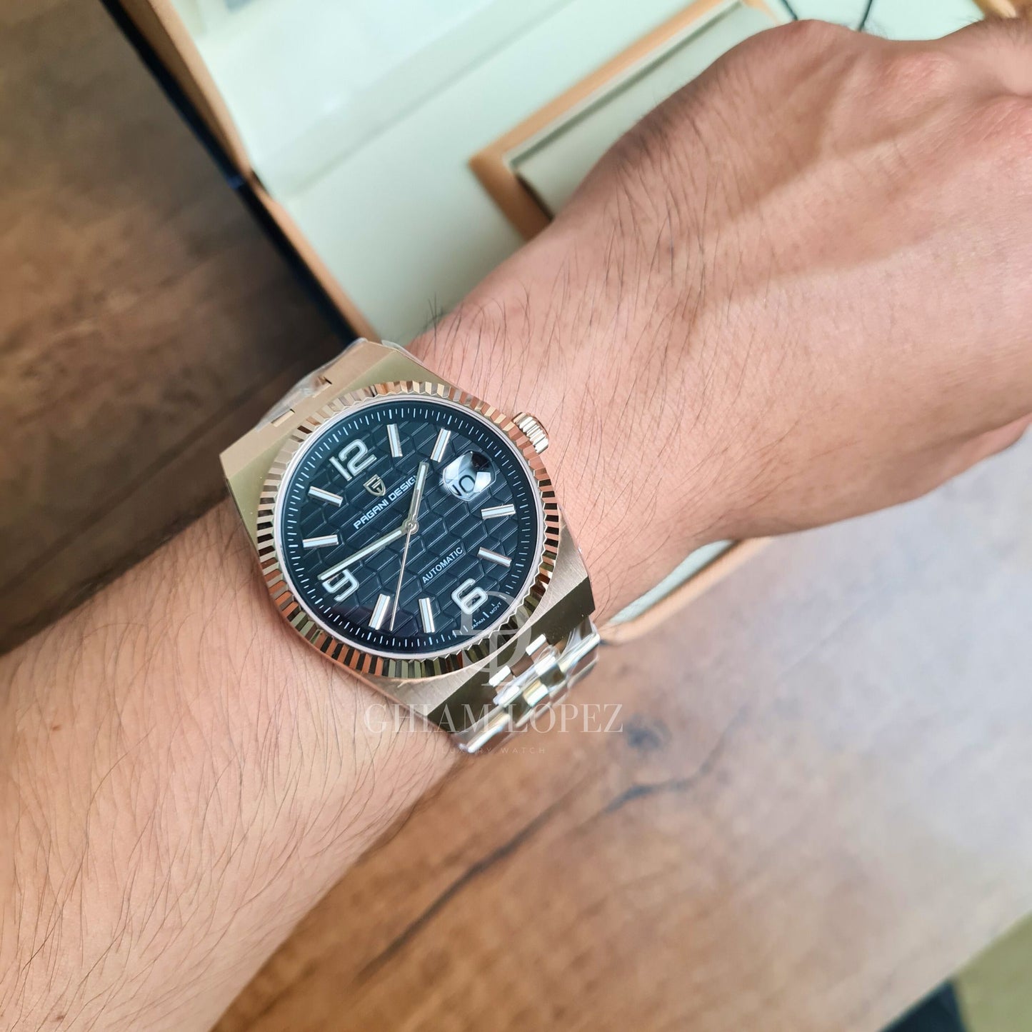 Reloj Automático PAGANI DESIGN LAND-DWELLER, PD-YS027 - Oro Rosa Negro