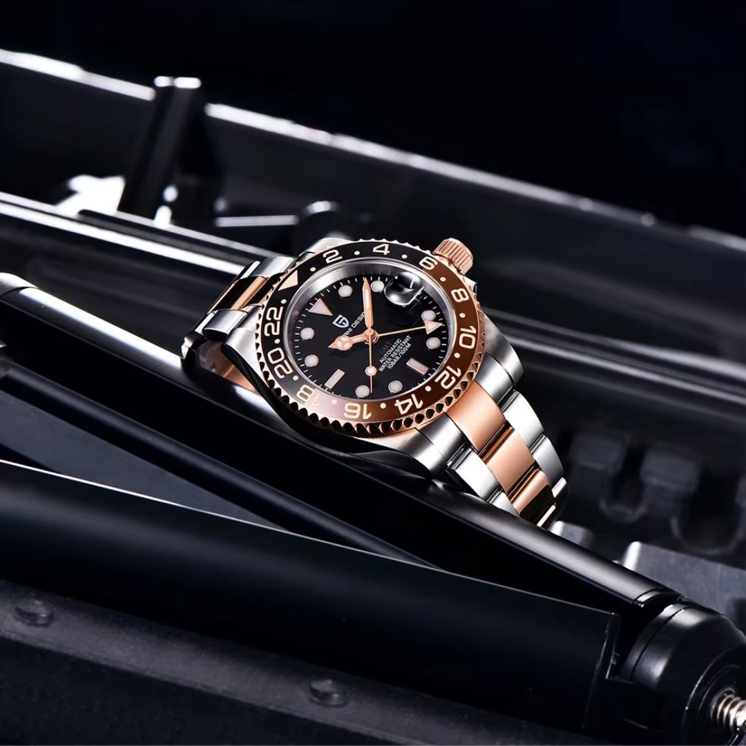 Reloj Automático PAGANI DESIGN GMT MASTER, PD-1662 - Cerveza de raíz