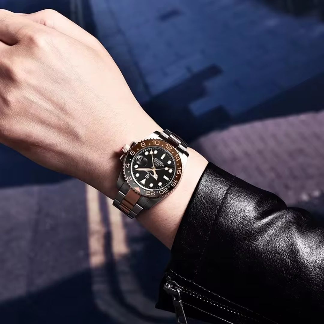 Reloj Automático PAGANI DESIGN GMT MASTER, PD-1662 - Cerveza de raíz