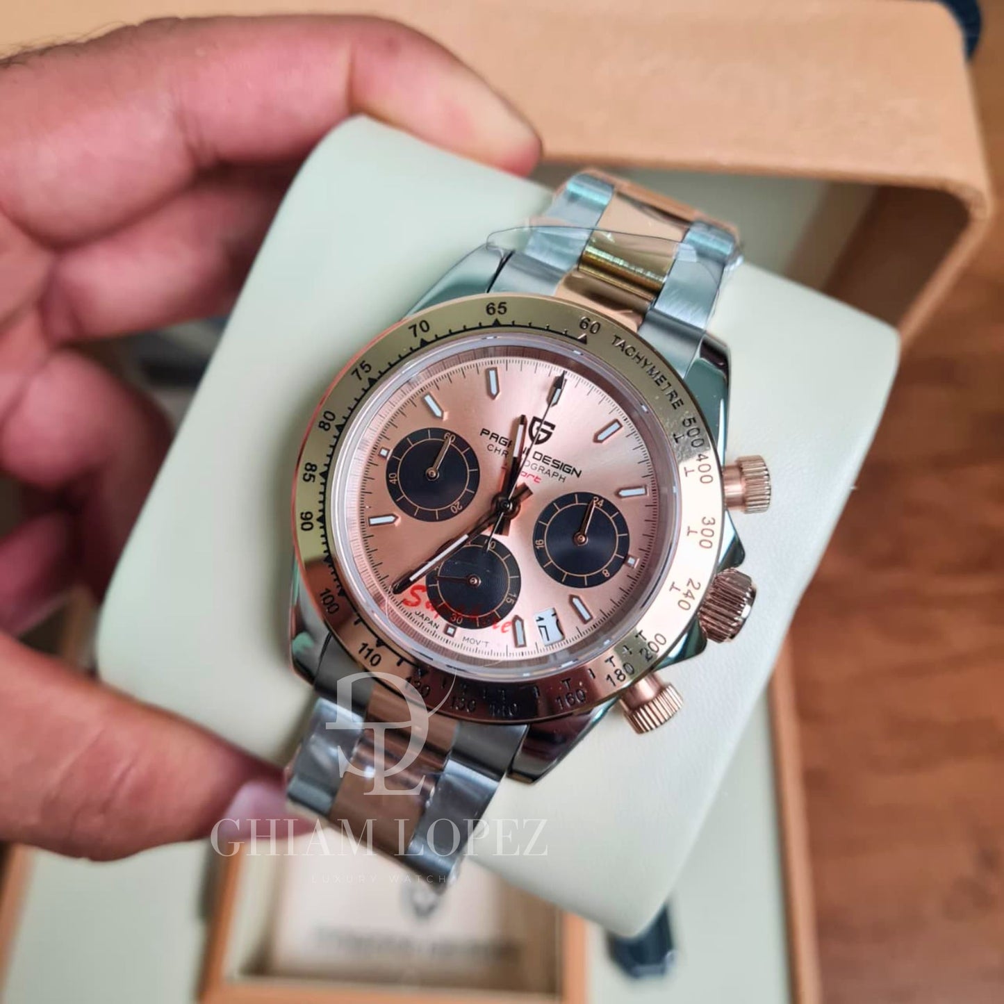 Reloj Cuarzo PAGANI DESIGN DAYTONA, PD-1644 - Oro Rosa