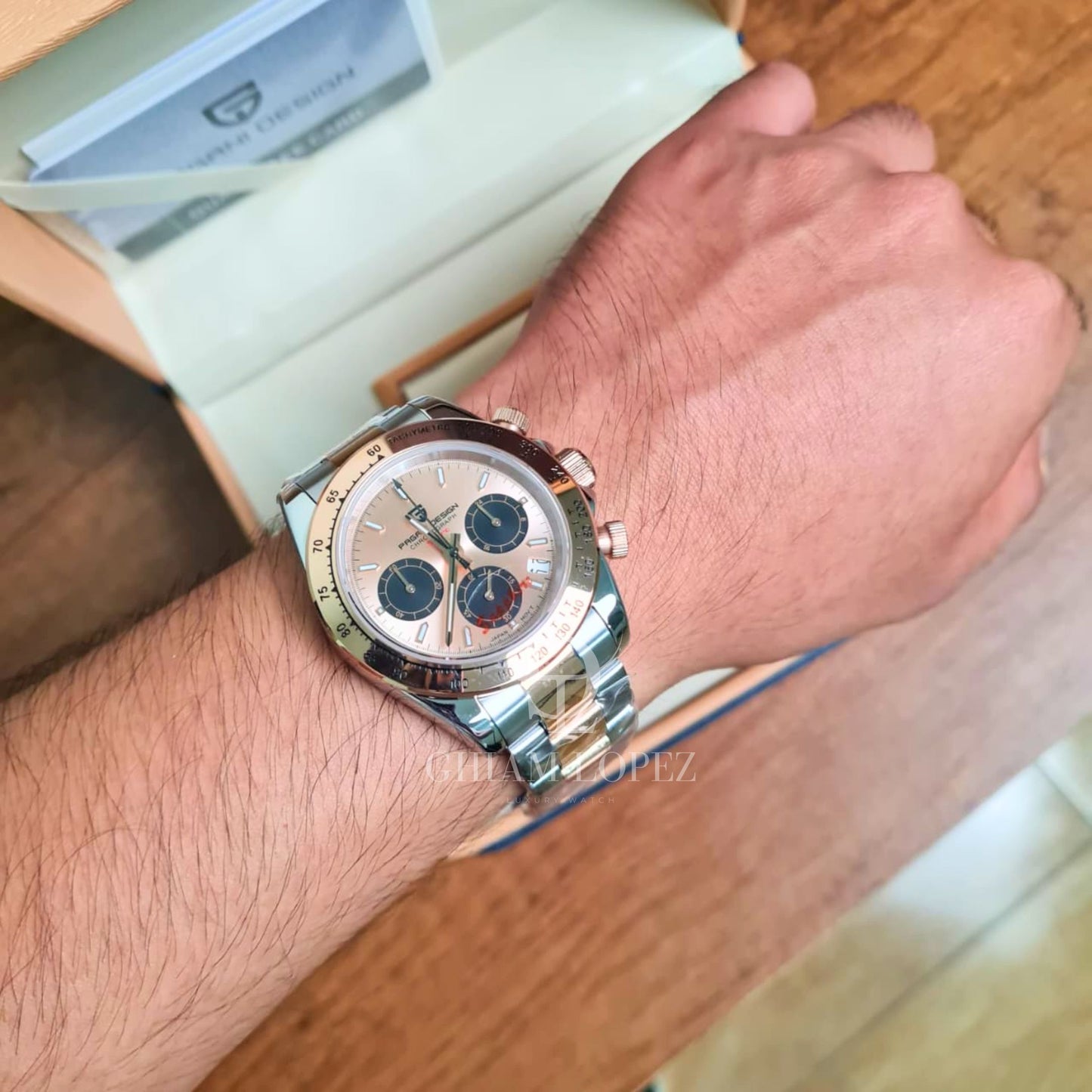 Reloj Cuarzo PAGANI DESIGN DAYTONA, PD-1644 - Oro Rosa