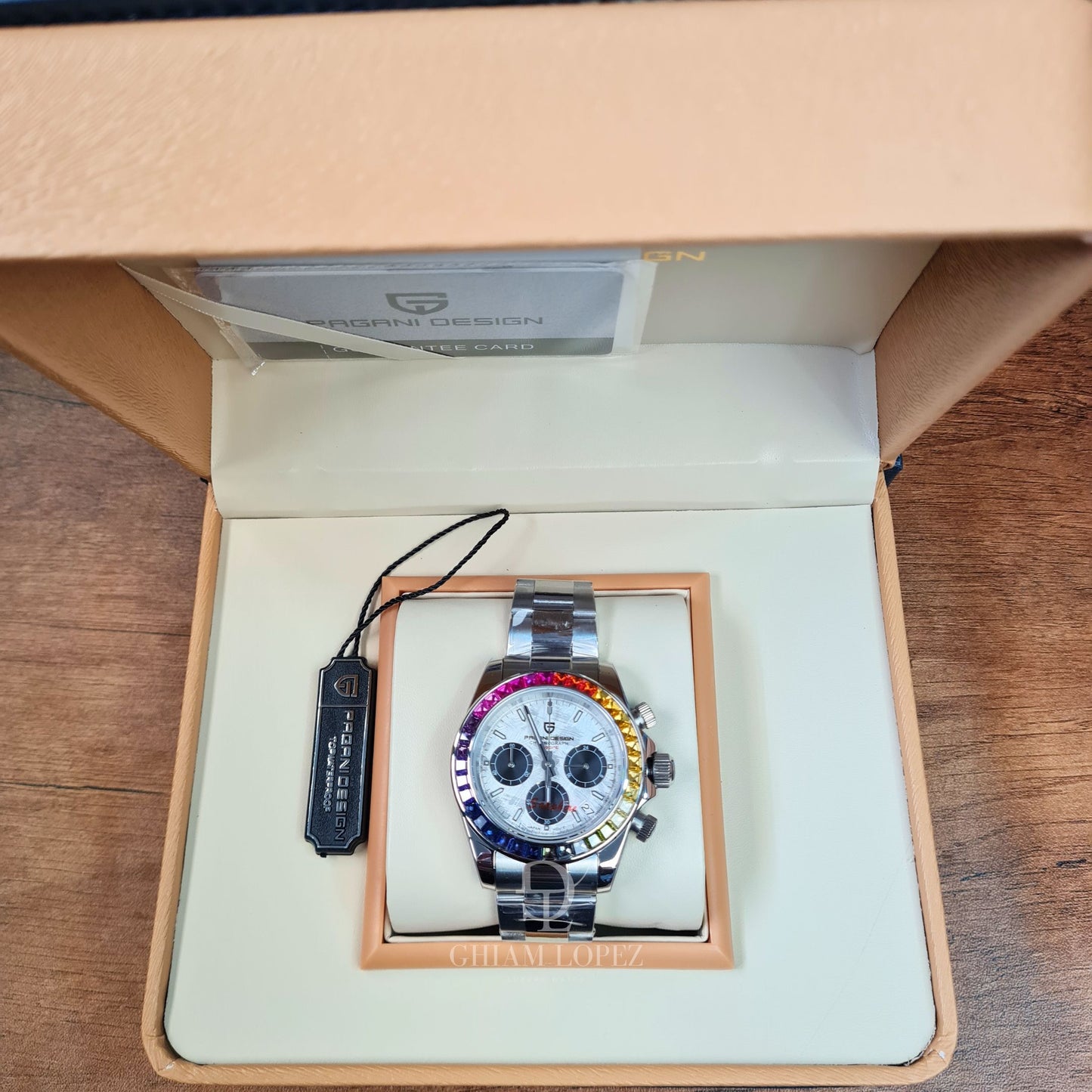 Reloj Cuarzo PAGANI DESIGN DAYTONA RAINBOW, PD-1644 - Blanco Meteorito