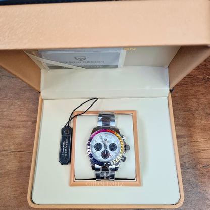 Reloj Cuarzo PAGANI DESIGN DAYTONA RAINBOW, PD-1644 - Blanco Meteorito