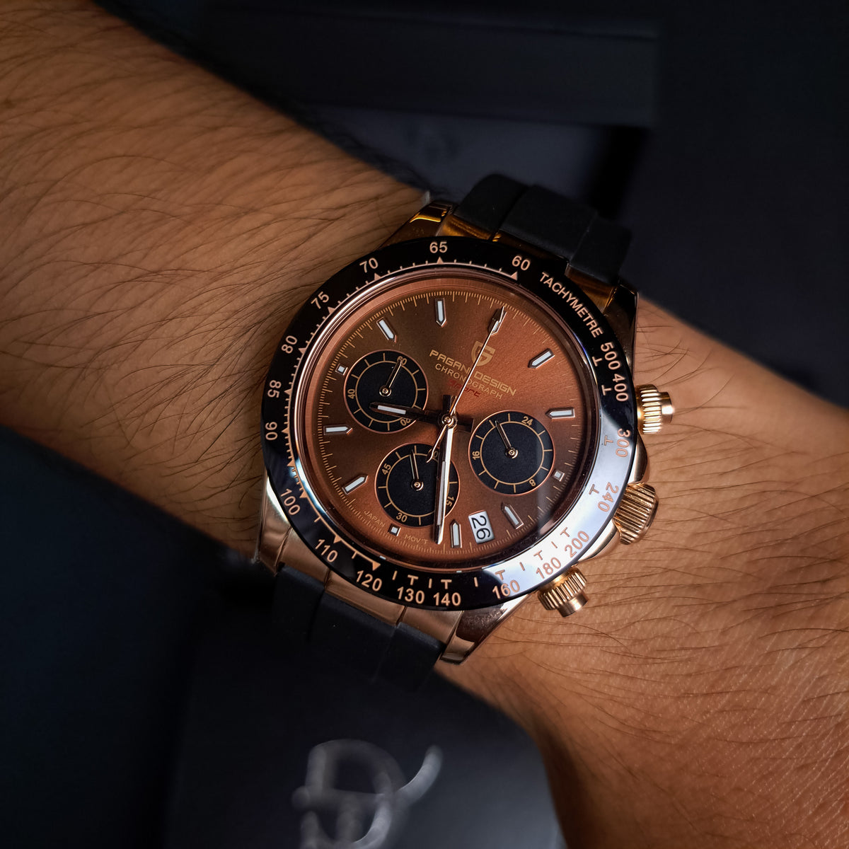 PAGANI DESIGN Daytona OysterFlex Cronógrafo de Cuarzo | PD-1664