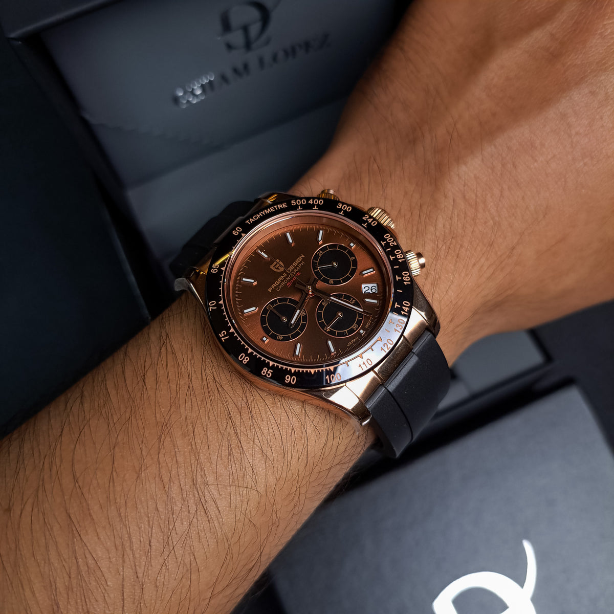 PAGANI DESIGN Daytona OysterFlex Cronógrafo de Cuarzo | PD-1664