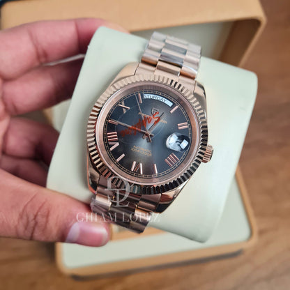 Reloj Automático PAGANI DESIGN DAYDATE 40MM, PD-1783 - Oro Rosa Negro