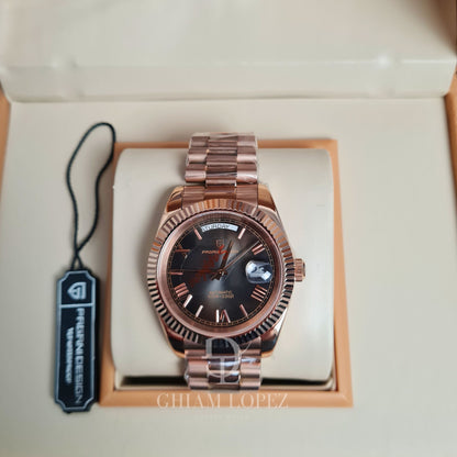 Reloj Automático PAGANI DESIGN DAYDATE 40MM, PD-1783 - Oro Rosa Negro