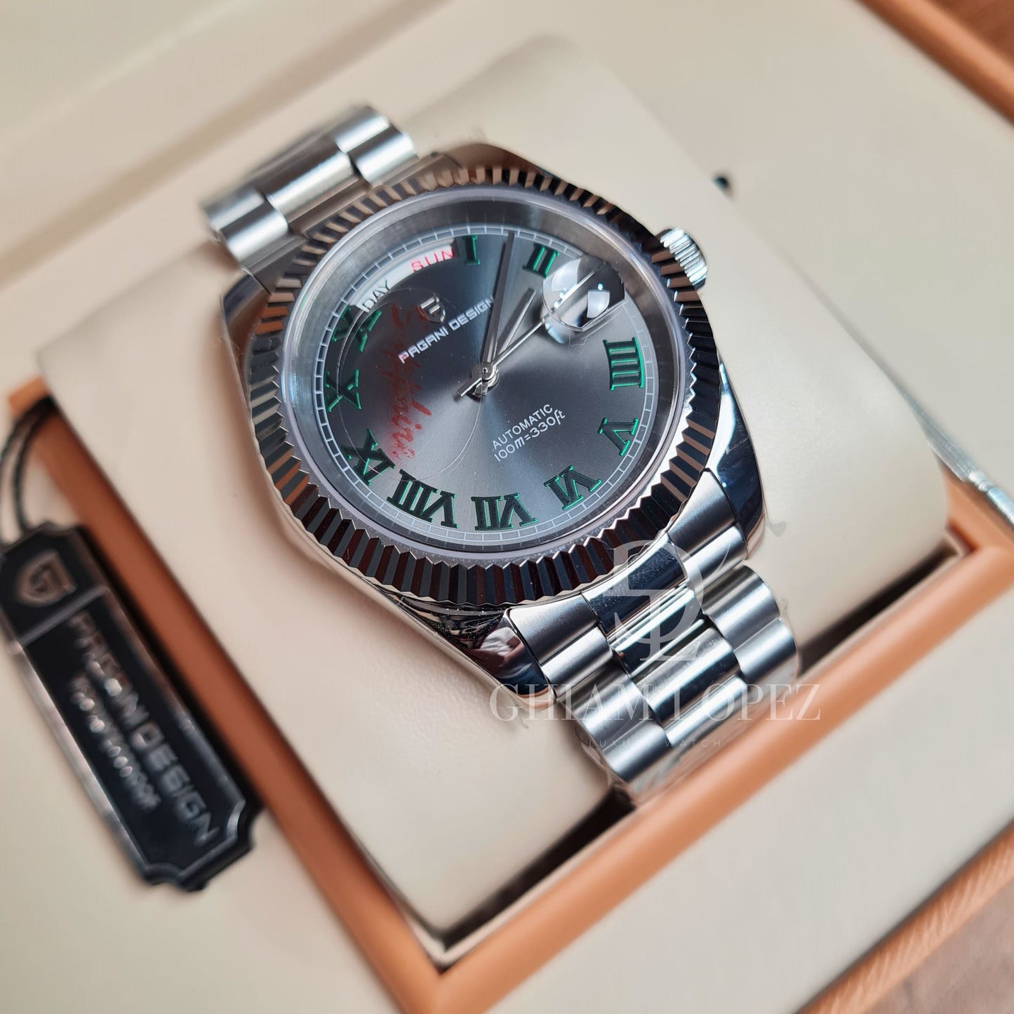 Reloj Automático PAGANI DESIGN DAYDATE 40MM, PD-1783 - Wimbledon Gris