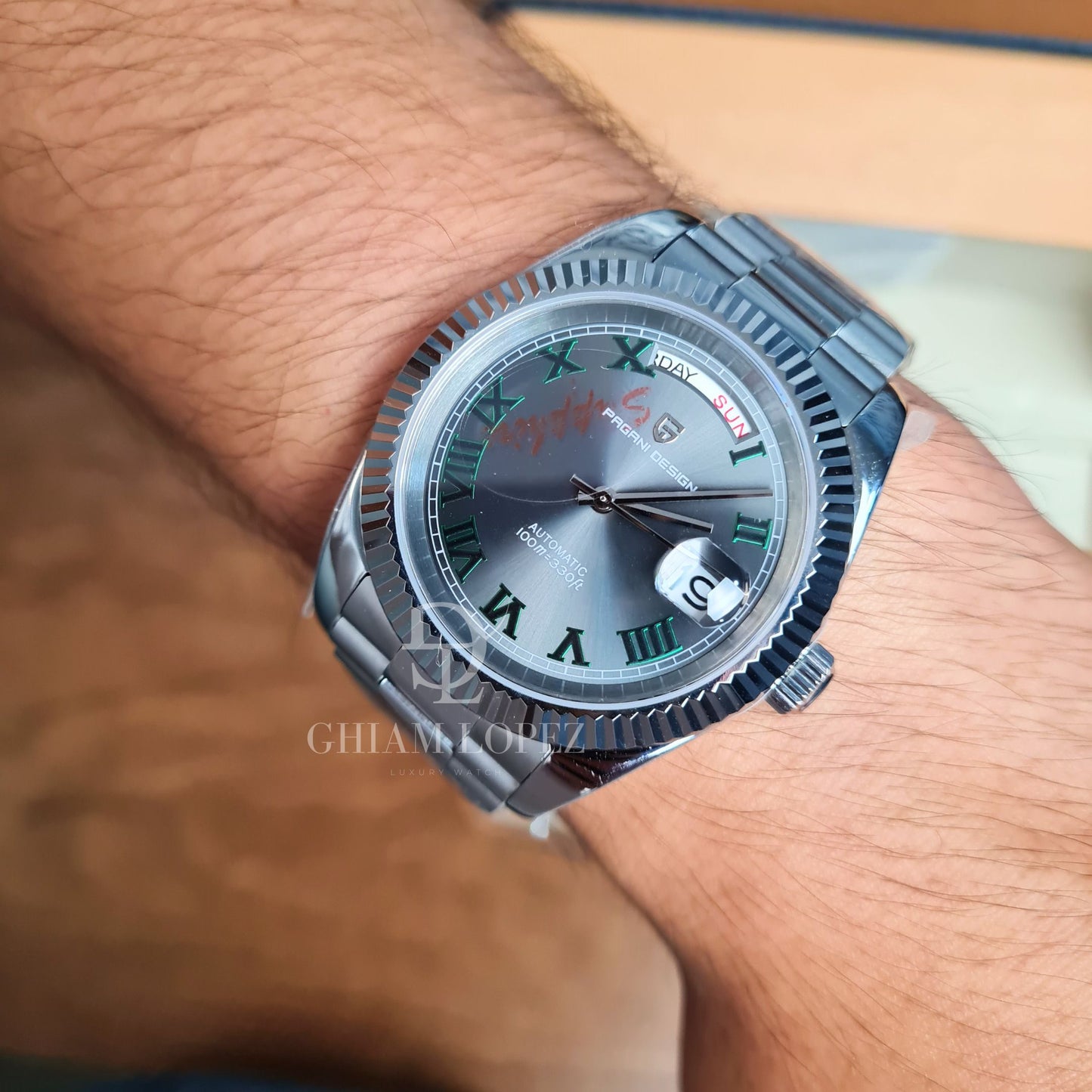 Reloj Automático PAGANI DESIGN DAYDATE 40MM, PD-1783 - Wimbledon Gris