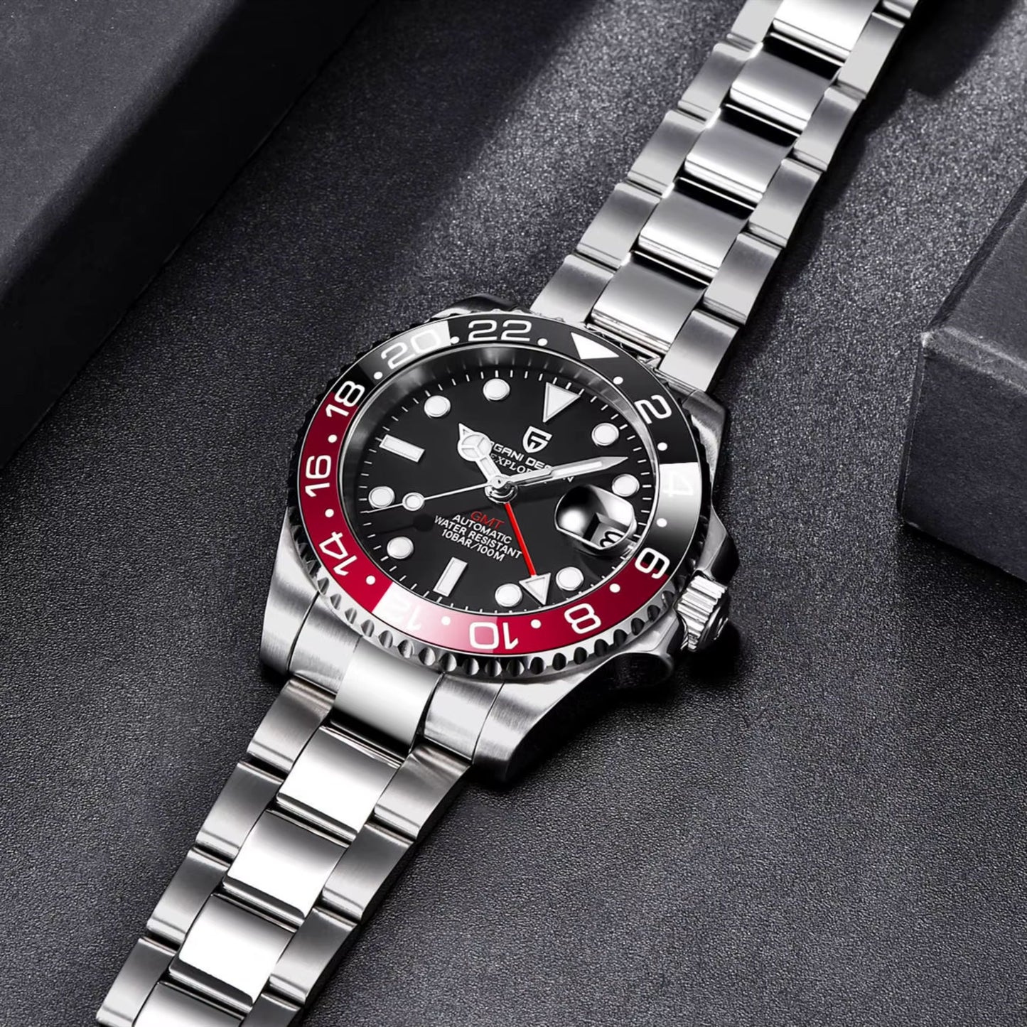 Reloj Automático PAGANI DESIGN GMT MASTER, PD-1662 - Coca Cola
