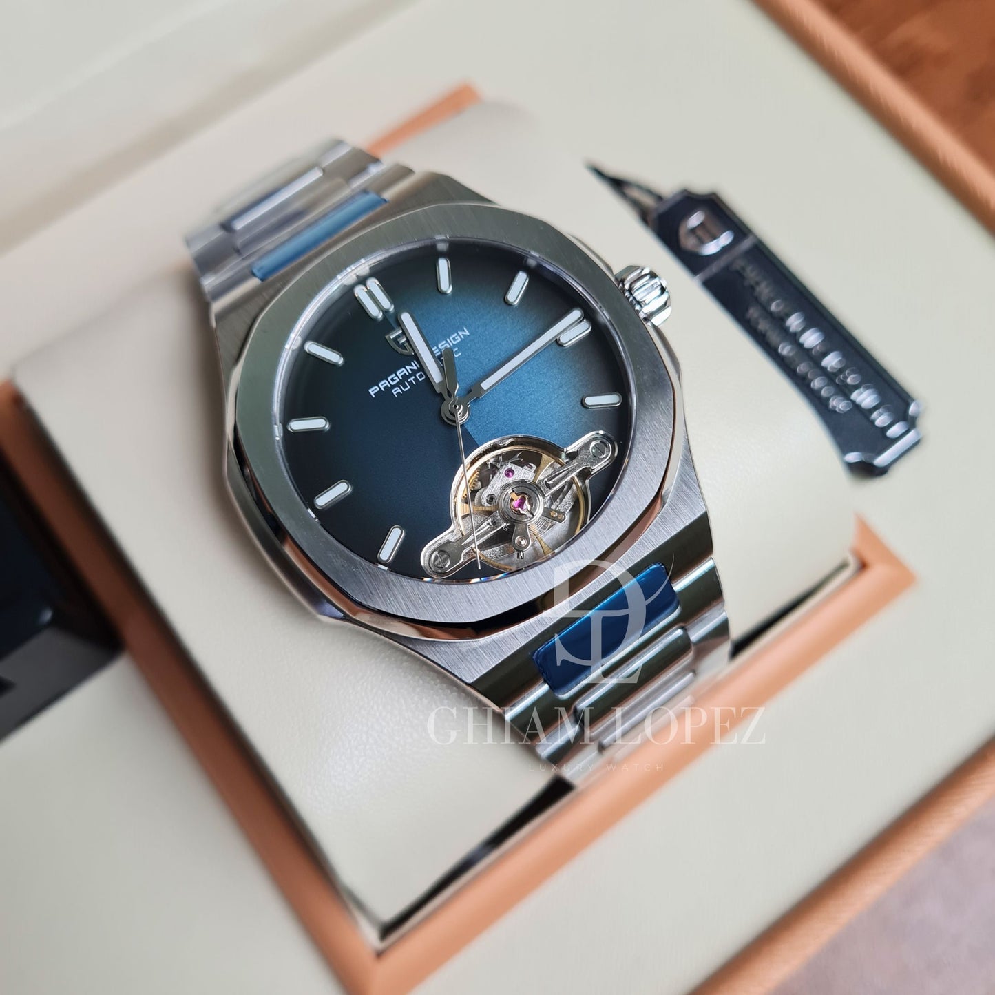 Reloj Automático PAGANI DESIGN NAUTILUS Open Heard, PD-YS025 - Plata Azul