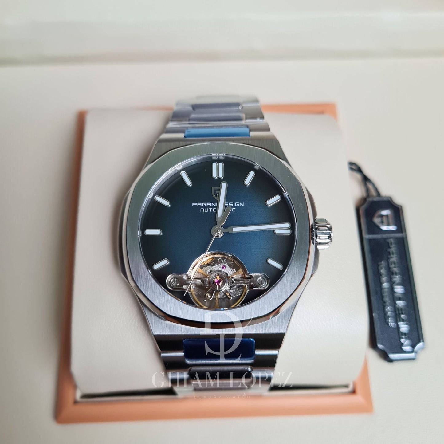 Reloj Automático PAGANI DESIGN NAUTILUS Open Heard, PD-YS025 - Plata Azul