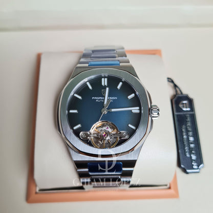 Reloj Automático PAGANI DESIGN NAUTILUS Open Heard, PD-YS025 - Plata Azul