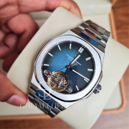 Reloj Automático PAGANI DESIGN NAUTILUS Open Heard, PD-YS025 - Plata Azul