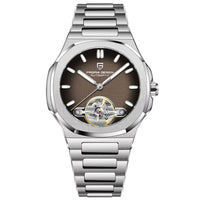 Reloj Automático PAGANI DESIGN NAUTILUS Open Heard, PD-YS025 - Plata Negro