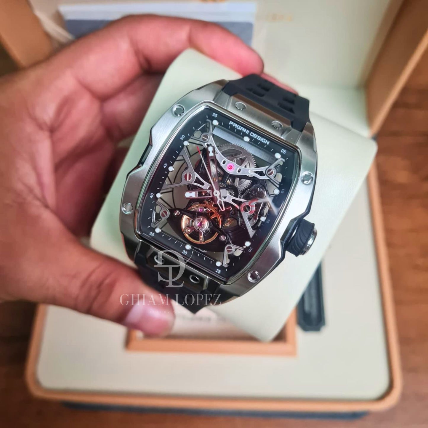 Reloj Automático PAGANI DESIGN RM, PD-YS018 - Plata Negro