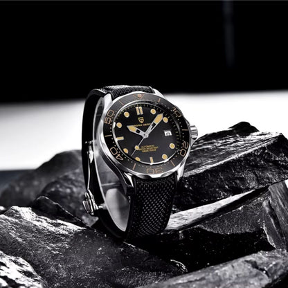 Reloj Automático PAGANI DESIGN SEAMASTER 007 Caucho, PD-1667 - Negro