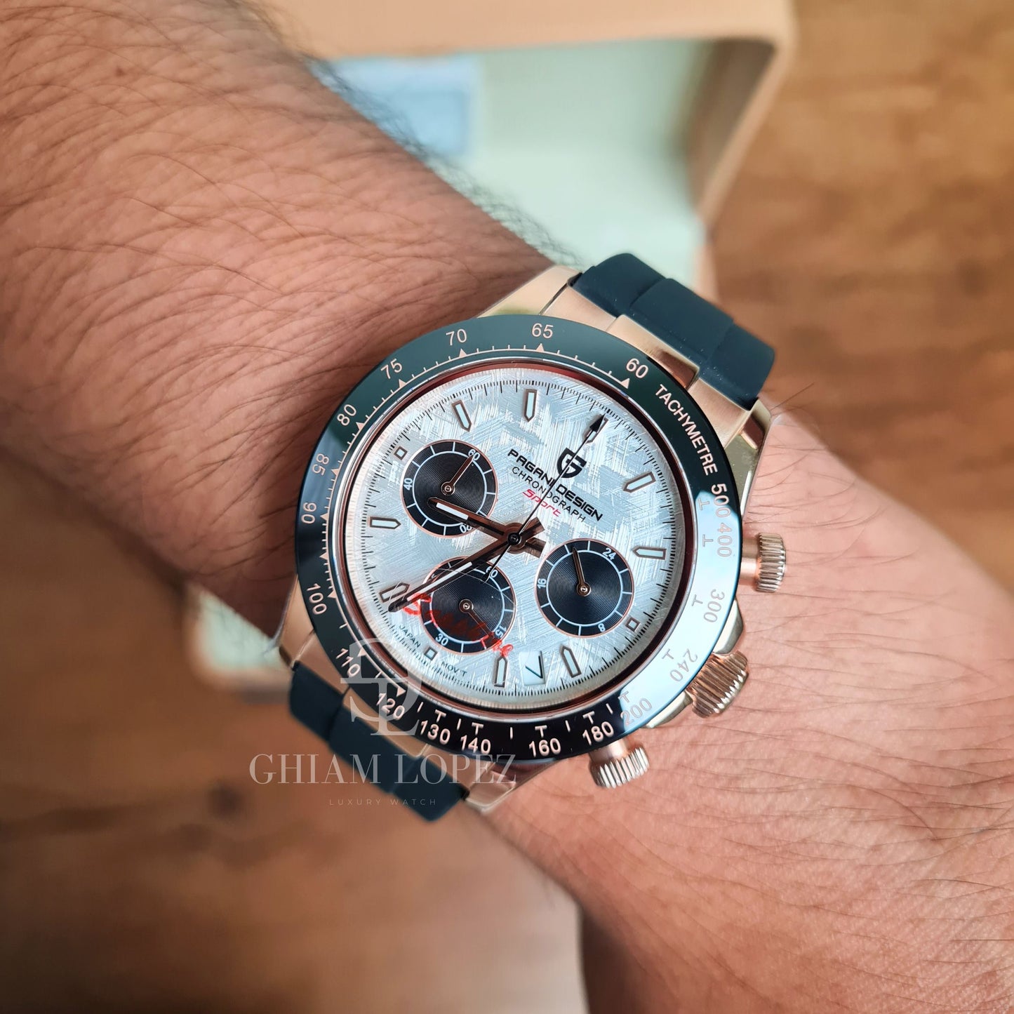 PAGANI DESIGN Daytona OysterFlex Cronógrafo de Cuarzo | PD-1644