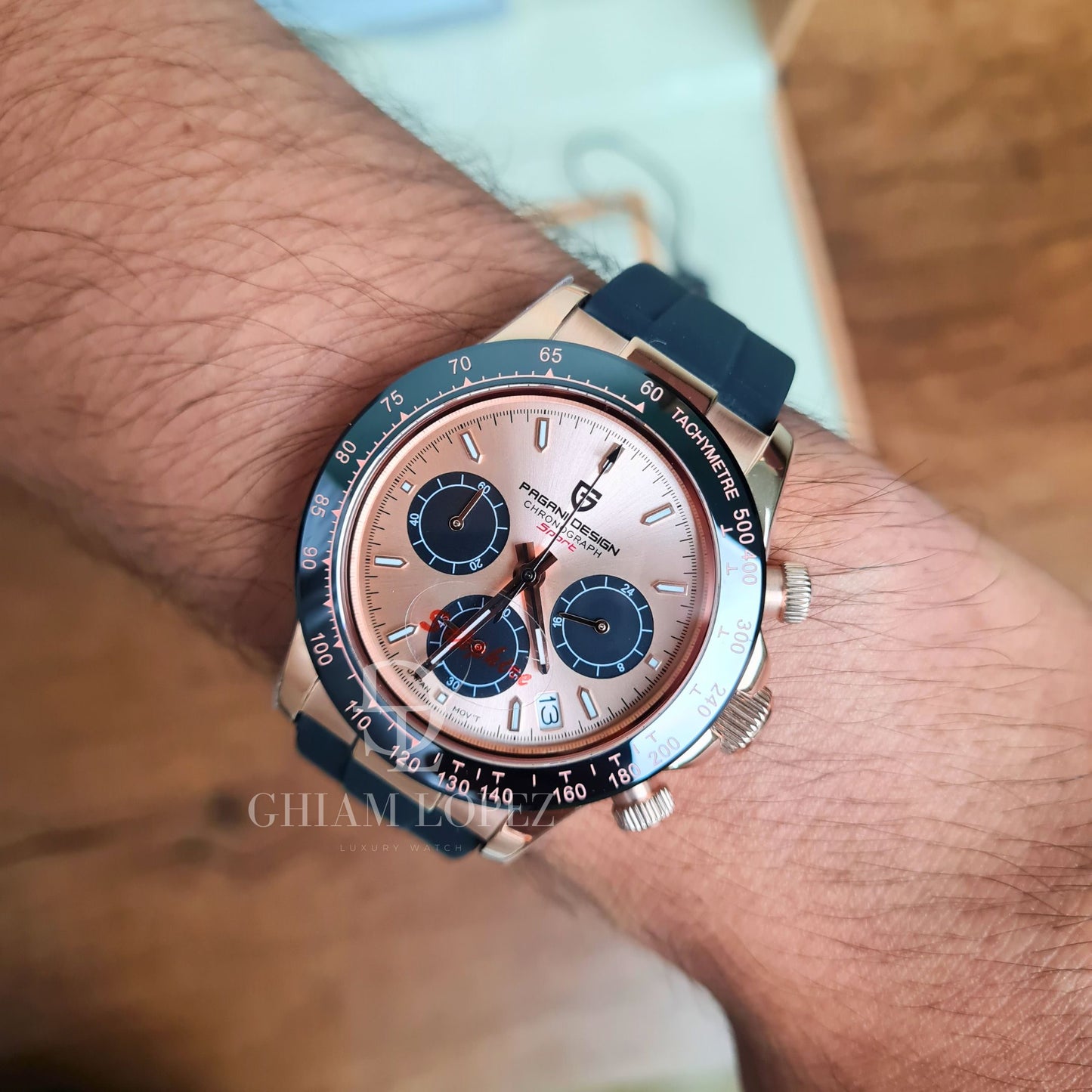 PAGANI DESIGN Daytona OysterFlex Cronógrafo de Cuarzo | PD-1644