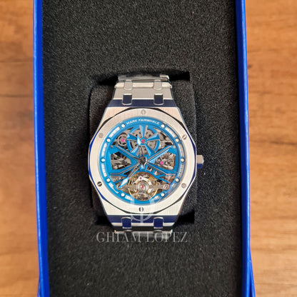 Reloj Automático MARK FAIRWHALE MYSTIC INOX- Plata Azul