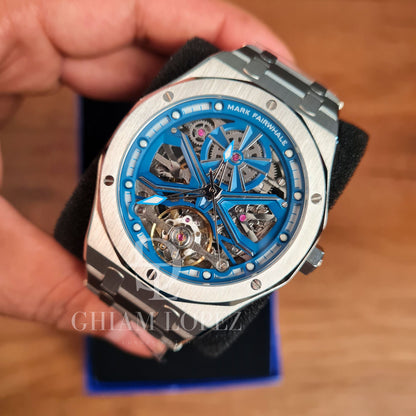 Reloj Automático MARK FAIRWHALE MYSTIC INOX- Plata Azul