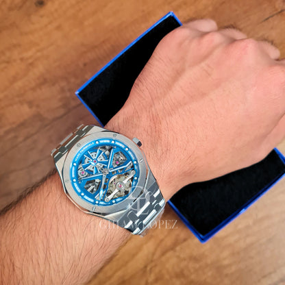 Reloj Automático MARK FAIRWHALE MYSTIC INOX- Plata Azul