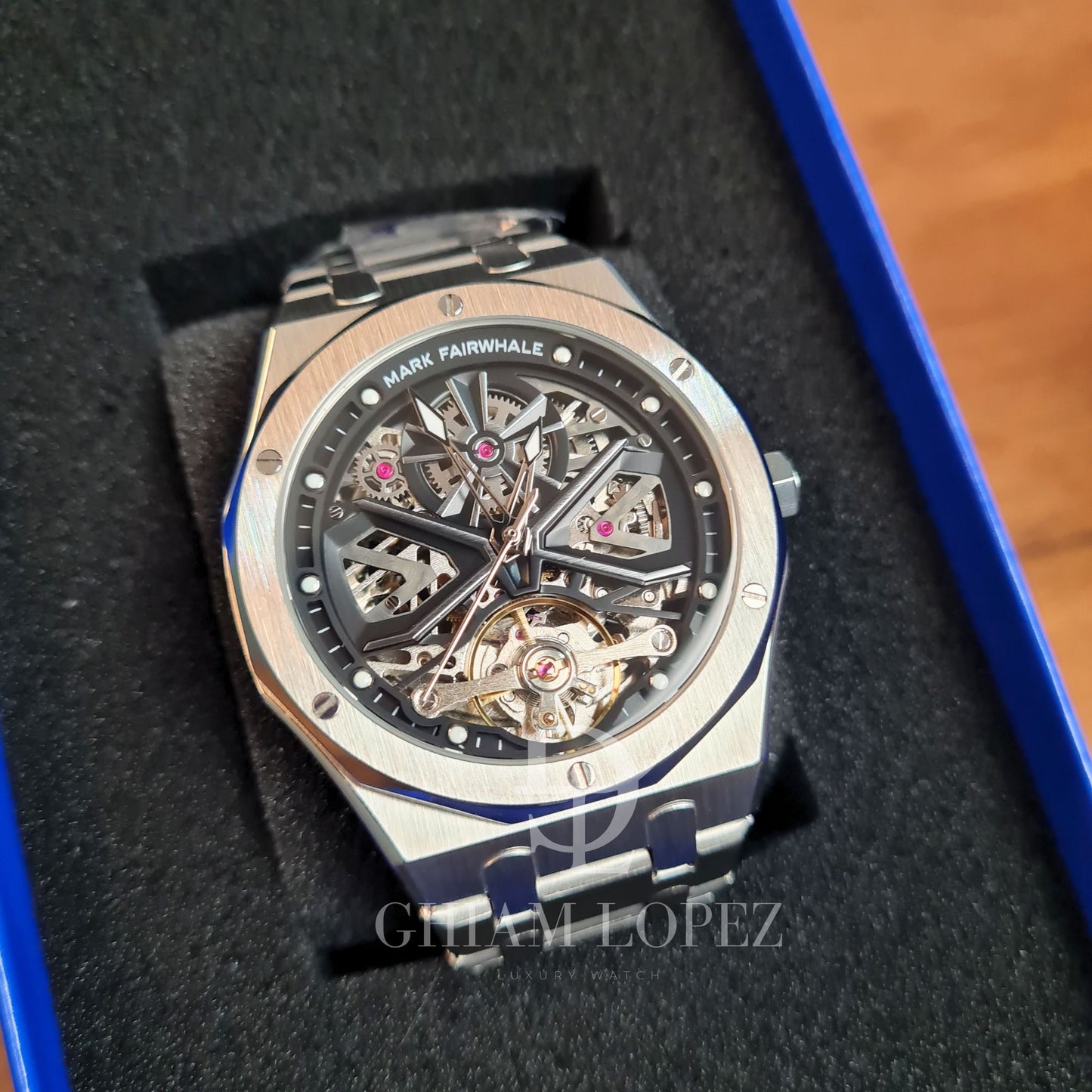 Reloj Automático MARK FAIRWHALE MYSTIC INOX- Plata Negro