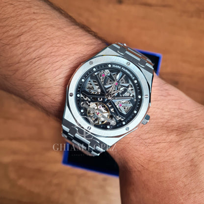 Reloj Automático MARK FAIRWHALE MYSTIC INOX- Plata Negro