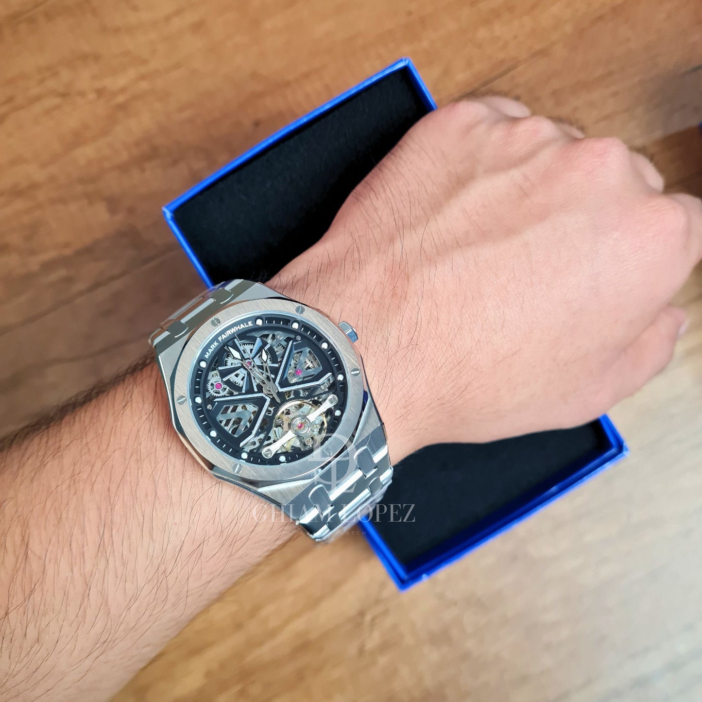 Reloj Automático MARK FAIRWHALE MYSTIC INOX- Plata Negro