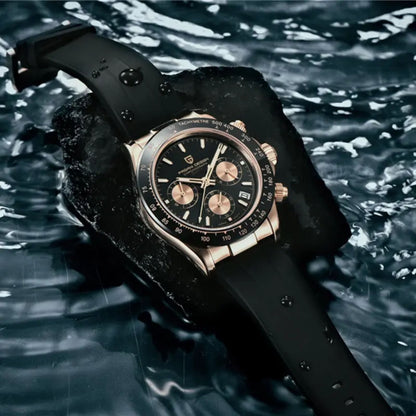 Reloj Cuarzo PAGANI DESIGN DAYTONA Caucho, PD-1664 - Oro Negro