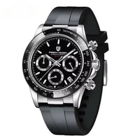 Reloj Cuarzo PAGANI DESIGN DAYTONA Caucho, PD-1664 - Plata Negro