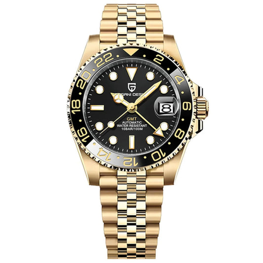 Reloj Automático PAGANI DESIGN GMT MASTER Jubilee, PD-1662 - Oro Negro