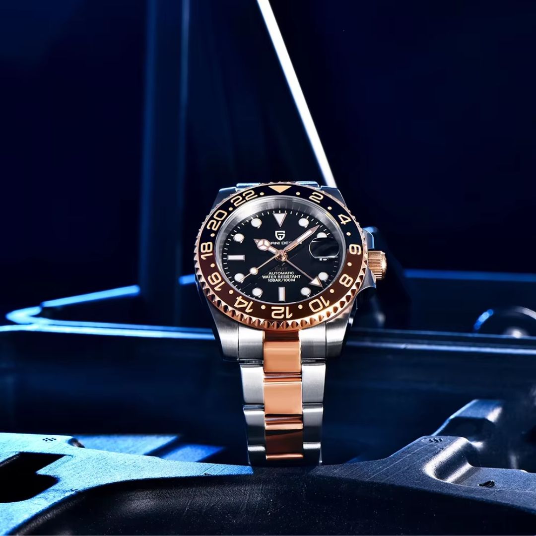 Reloj Automático PAGANI DESIGN GMT MASTER, PD-1662 - Cerveza de raíz