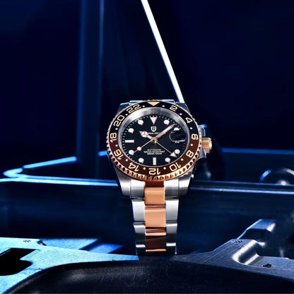 Reloj Automático PAGANI DESIGN GMT MASTER, PD-1662 - Cerveza de raíz