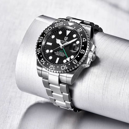 Reloj Automático PAGANI DESIGN GMT MASTER, PD-1662 - Negro