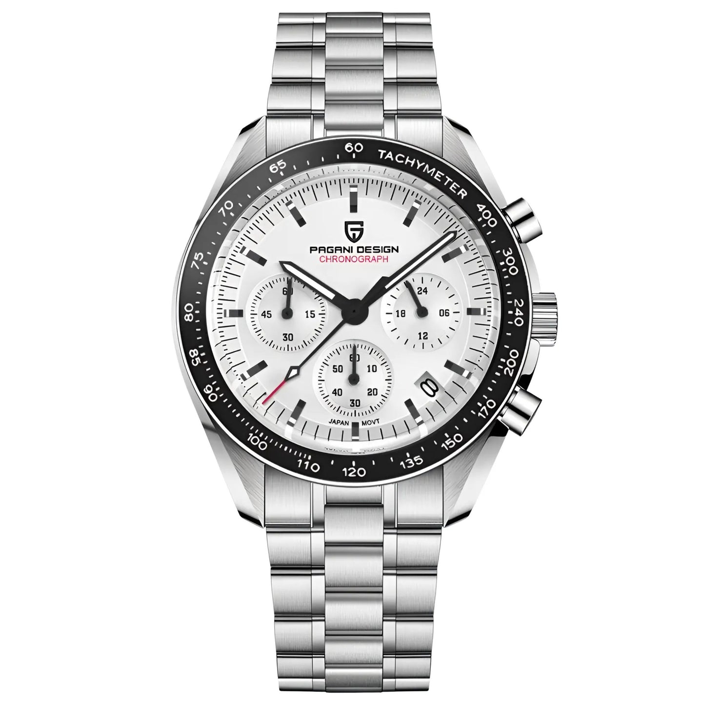 Reloj Cuarzo PAGANI DESIGN Moonswatch V3, PD-1701 - Blanco