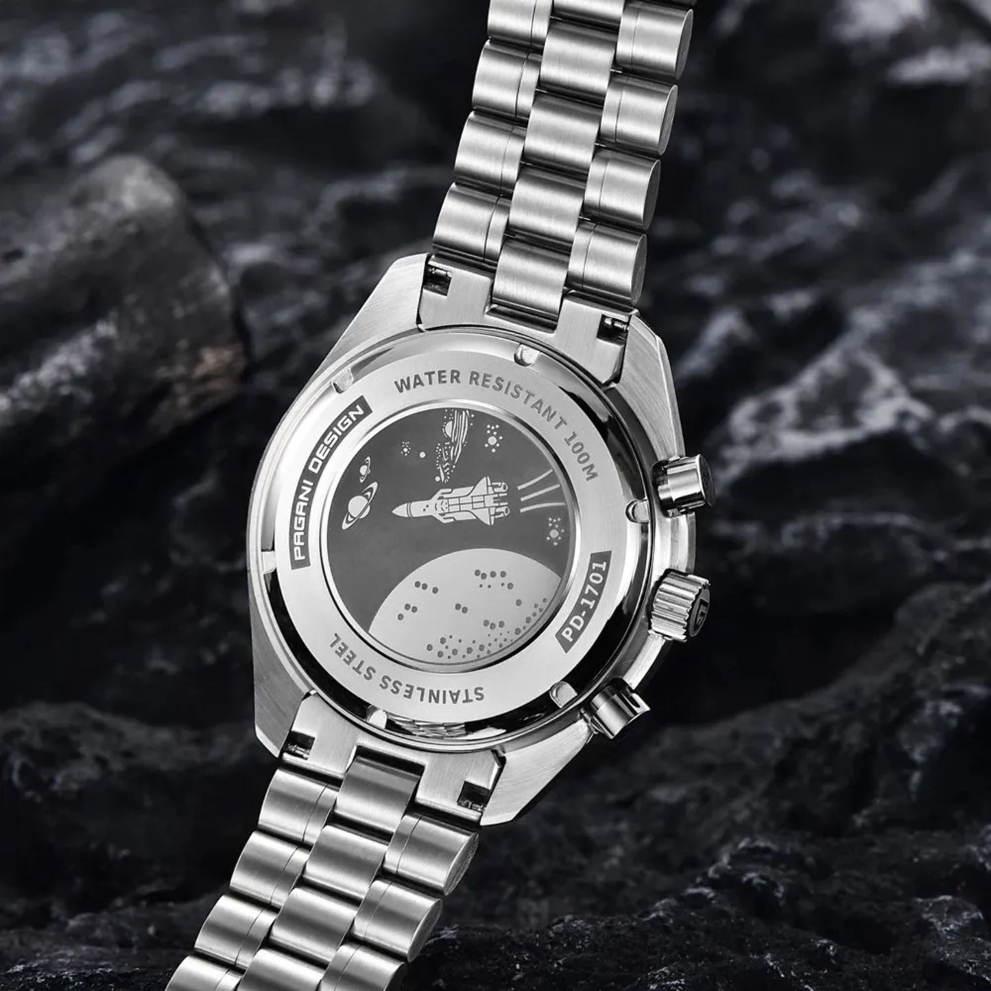 Reloj Cuarzo PAGANI DESIGN Moonswatch V3, PD-1701 - Blanco
