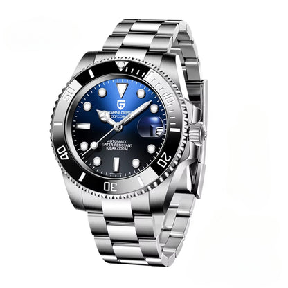 Reloj Automático PAGANI DESIGN SUBMARINER, PD-1661 - Plata Azul
