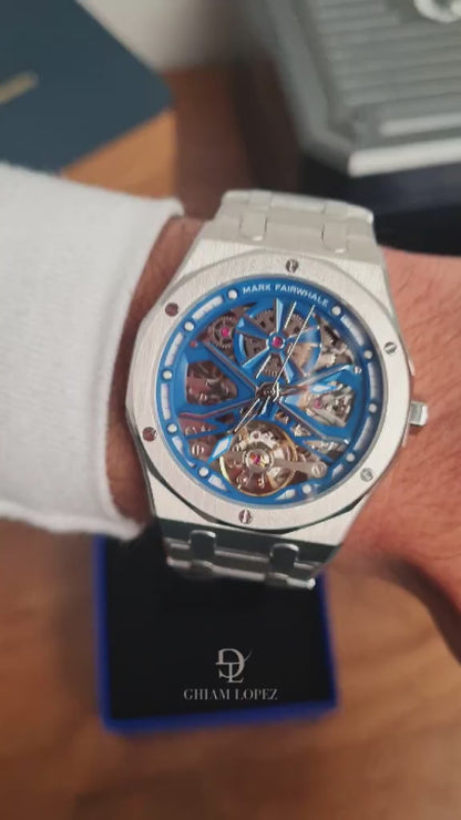 Reloj Automático MARK FAIRWHALE MYSTIC INOX- Plata Azul