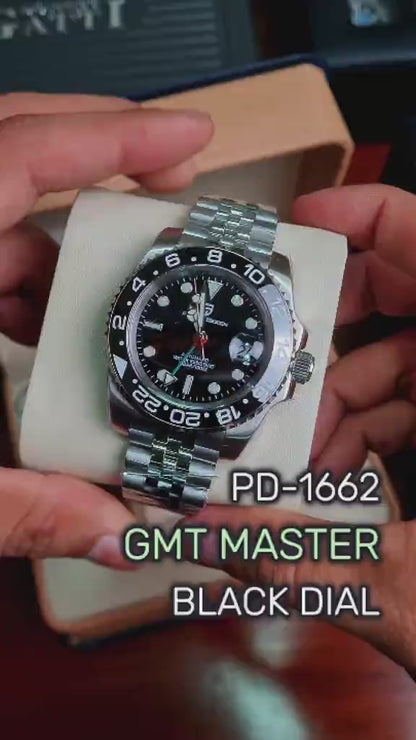 PAGANI DESIGN GMT Master Automático | PD-1662 - Black Dial Jubilee